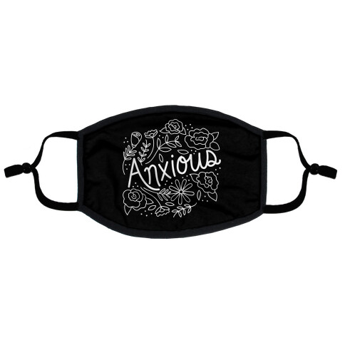 Anxious Florals Flat Face Mask