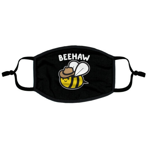 Beehaw Cowboy Bee Flat Face Mask