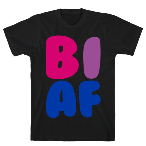 Bi Af White Print T-Shirt