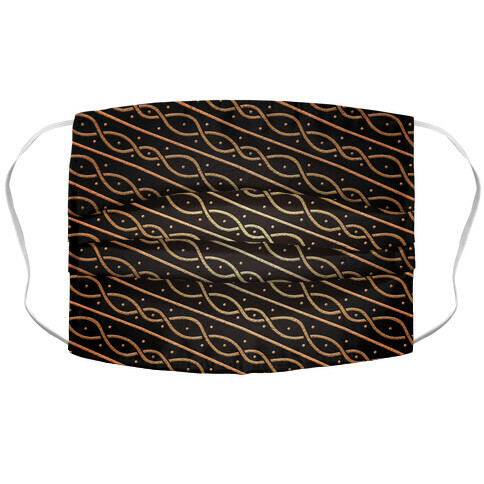 Golden Braid Pattern Accordion Face Mask