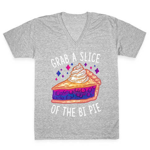 Grab a Slice of the Bi Pie V-Neck Tee Shirt