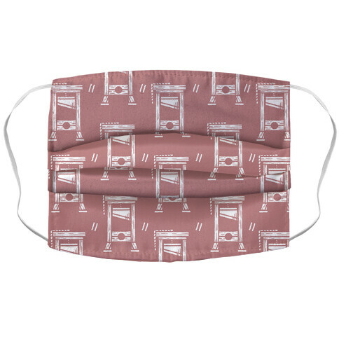 Guillotine Pattern Pink Accordion Face Mask