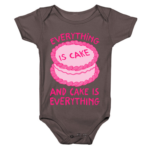 Everything Is Cake White Print Baby One-Piece
