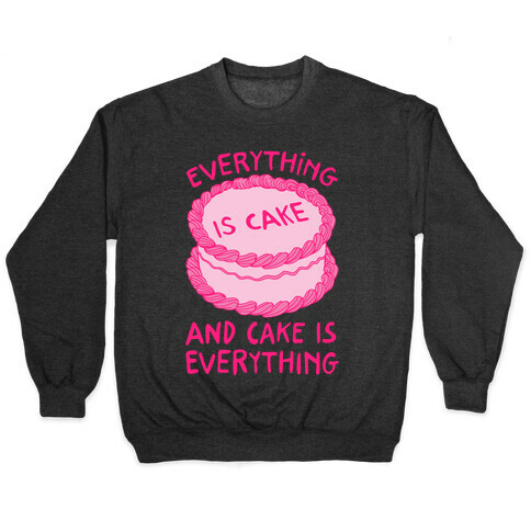 Everything Is Cake White Print Pullover