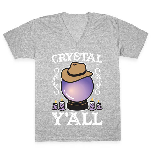 Crystal Y'all V-Neck Tee Shirt
