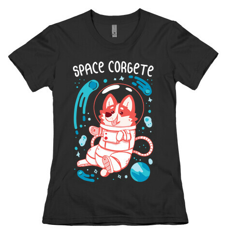 Space Corgete Womens T-Shirt
