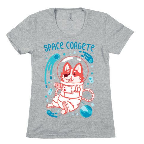 Space Corgete Womens T-Shirt
