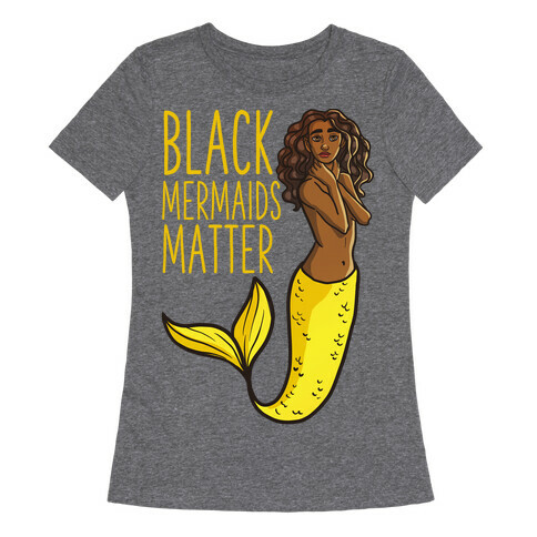 Black Mermaids Matter Womens T-Shirt