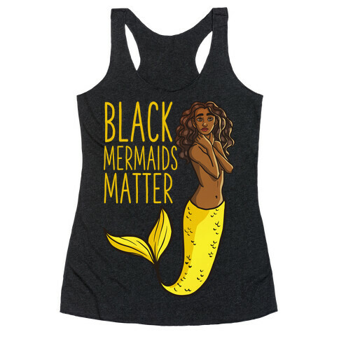 Black Mermaids Matter Racerback Tank Top