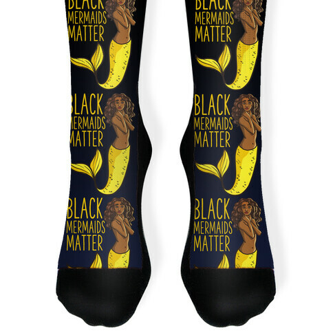 Black Mermaids Matter Sock