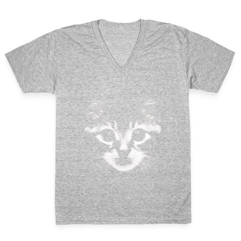 Cat Face V-Neck Tee Shirt