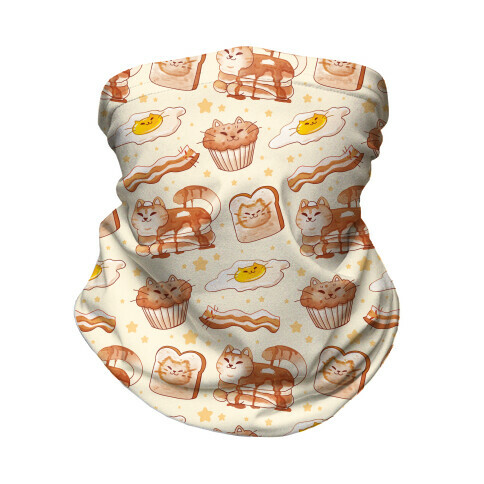 Breakfast Cats Neck Gaiter