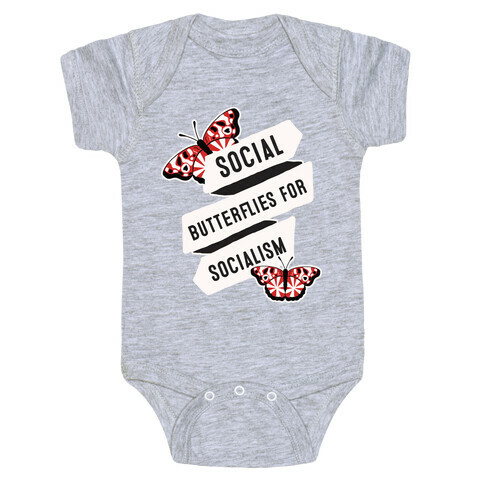 Social Butterflies for Socialism Baby One-Piece