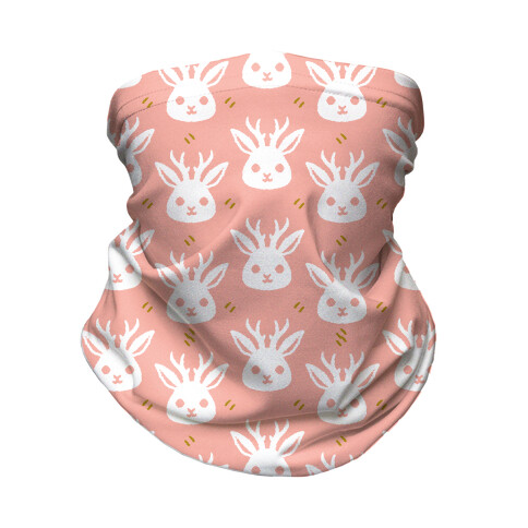 Cute Jackalope Pattern Neck Gaiter