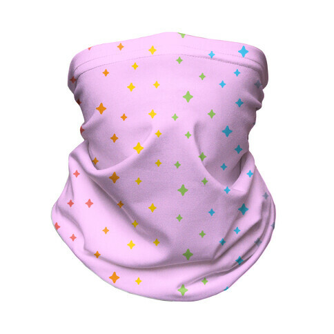 Rainbow Sparkles  Neck Gaiter