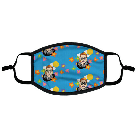 RBG Flower Power Pattern Flat Face Mask