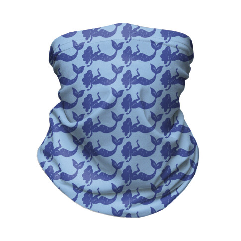 Blue Mermaid Pattern  Neck Gaiter