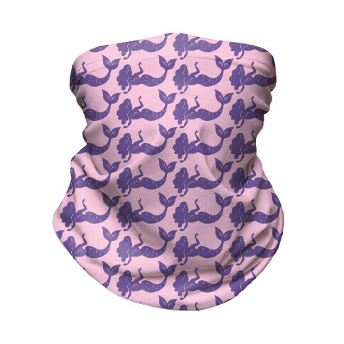 Pink and Purple Mermaid Pattern  Neck Gaiter