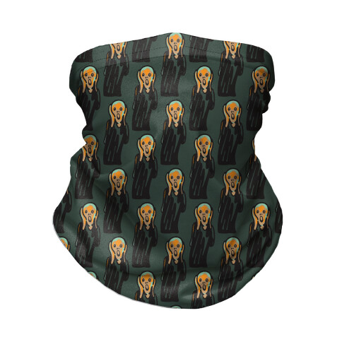 Mood The Scream Parody Neck Gaiter