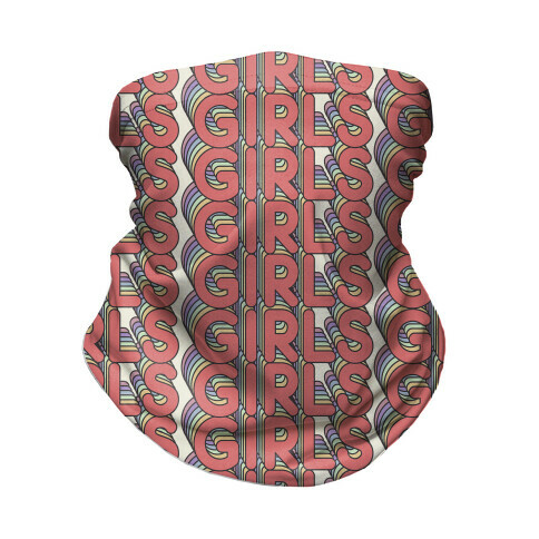 Girls Retro Rainbow Neck Gaiter