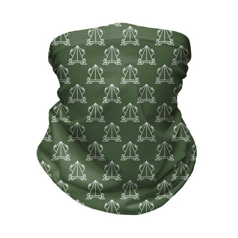 Origami Frog Pattern Chive Green Neck Gaiter