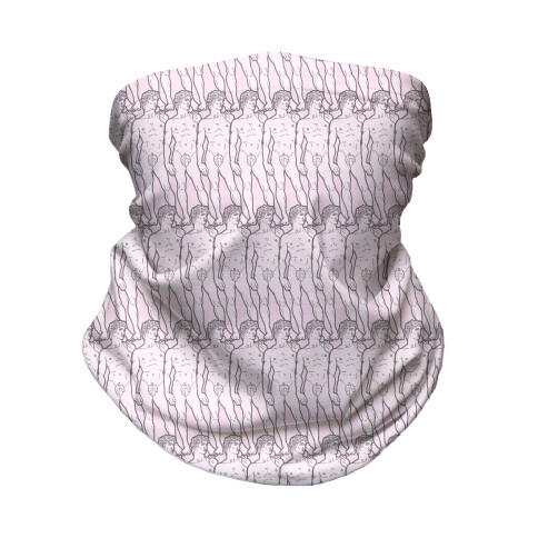 Ew David Pink Pattern Neck Gaiter