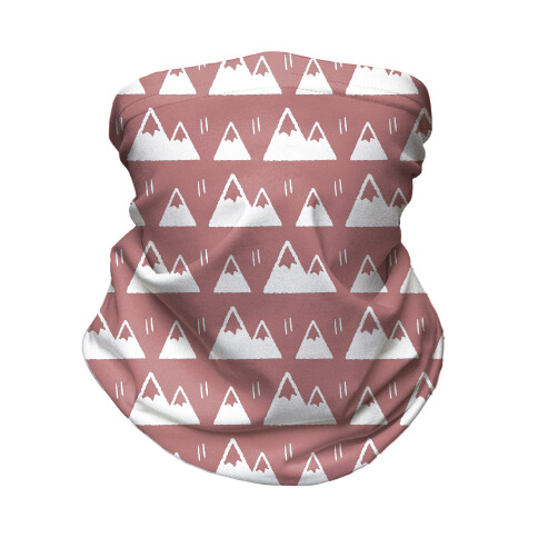 Mountains Boho Pattern Dusty Rose Neck Gaiter