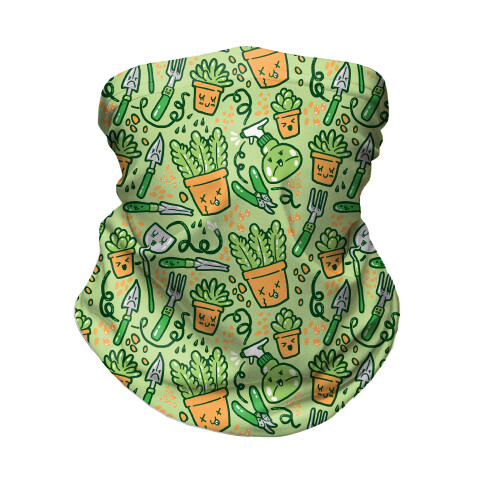 Kawaii Plants and Gardening Tools Neck Gaiter