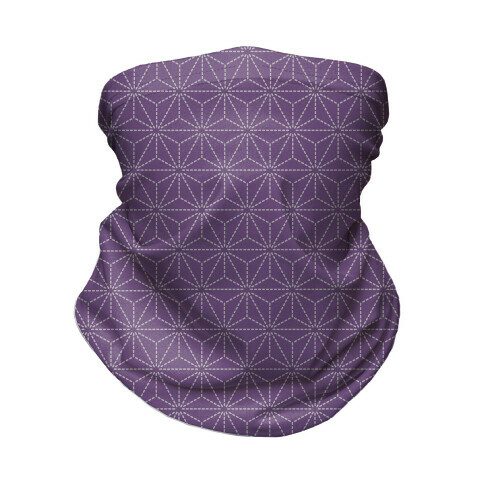 Sashiko Asanoha (Purple) Neck Gaiter