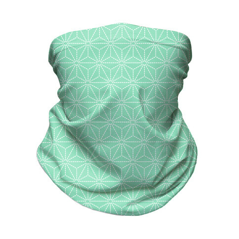 Sashiko Asanoha (Mint) Neck Gaiter