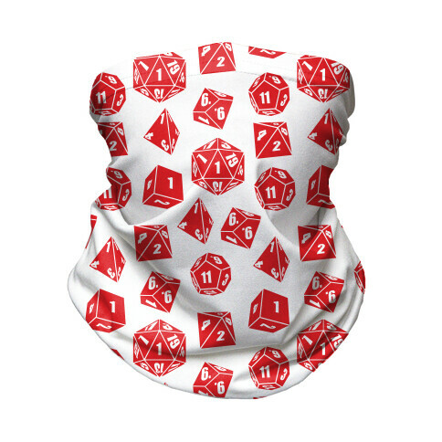 RPG Dice Pattern Neck Gaiter