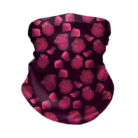 Gradient Roses Pattern Neck Gaiter