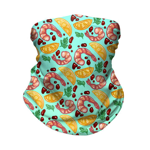 Shrimp Cocktail Pattern Neck Gaiter