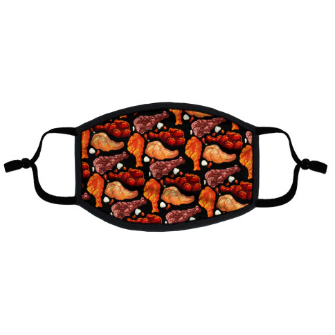 Chicken Wings Pattern Flat Face Mask