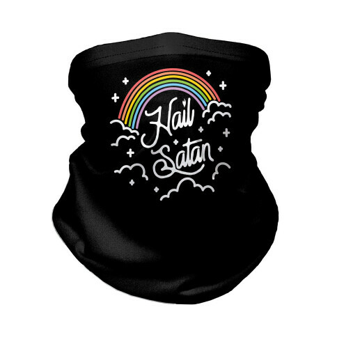 Hail Satan Rainbow Neck Gaiter