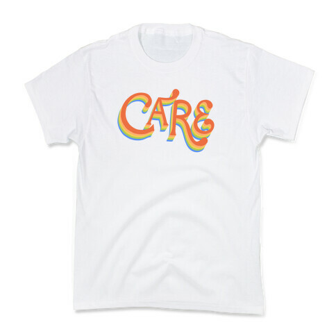 Care Retro Lettering Kids T-Shirt