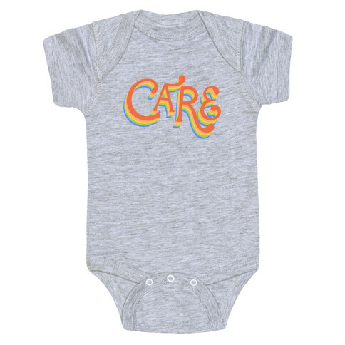 Care Retro Lettering Baby One-Piece