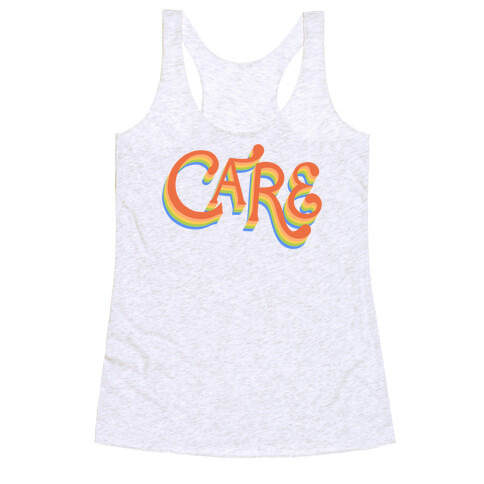 Care Retro Lettering Racerback Tank Top