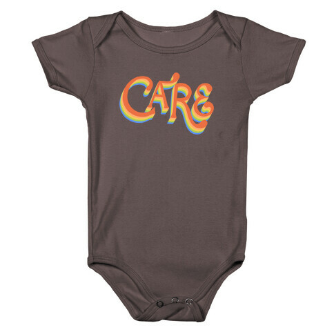 Care Retro Lettering Baby One-Piece