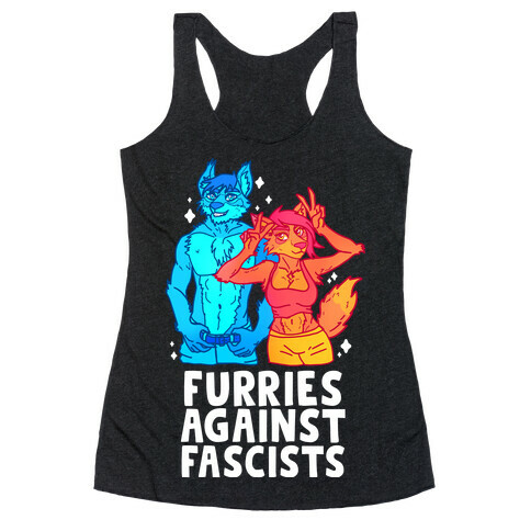 Furries Against Fascists Racerback Tank Top