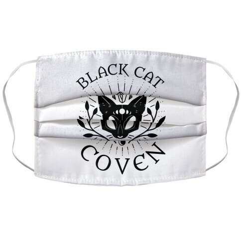 Black Cat Coven Accordion Face Mask