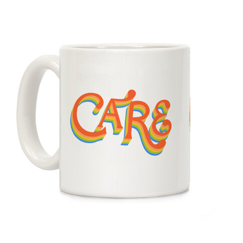 Care Retro Lettering Coffee Mug