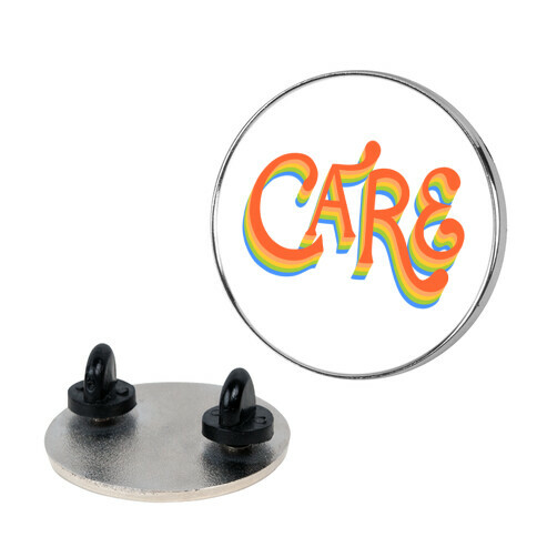 Care Retro Lettering Pin