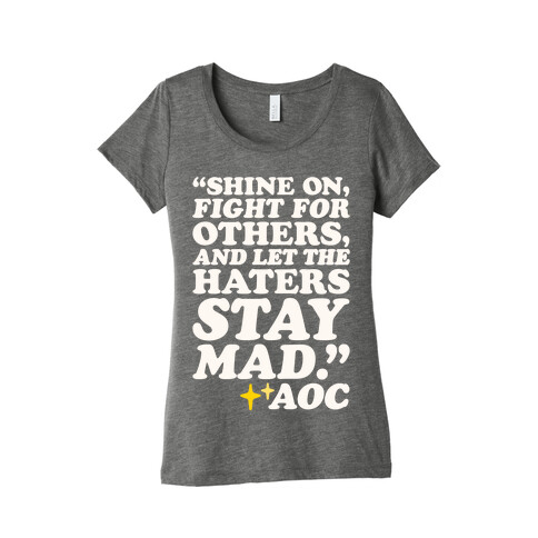 Shine On Fight For Others White Print Womens T-Shirt