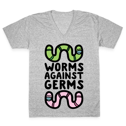 Worms Against Germs V-Neck Tee Shirt