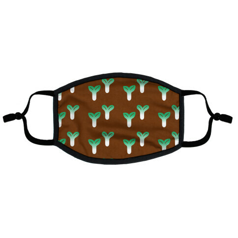 Little Sprouts Brown Pattern Flat Face Mask