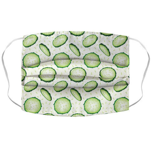 Refreshing Cucumber Pattern Accordion Face Mask