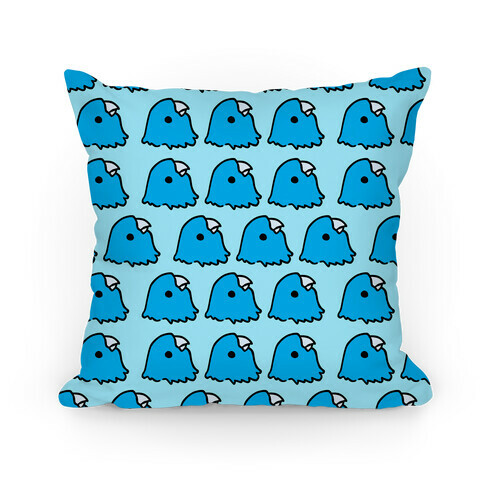 Petey the Parakeet Blue Pattern Pillow Pillow