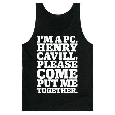 I'm A PC Henry Parody White Print Tank Top