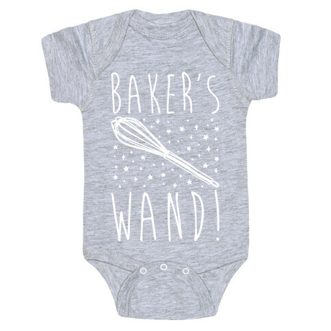 Baker's Wand White Print Baby One-Piece